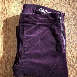 GAP side zip legging 26rin wine velvet